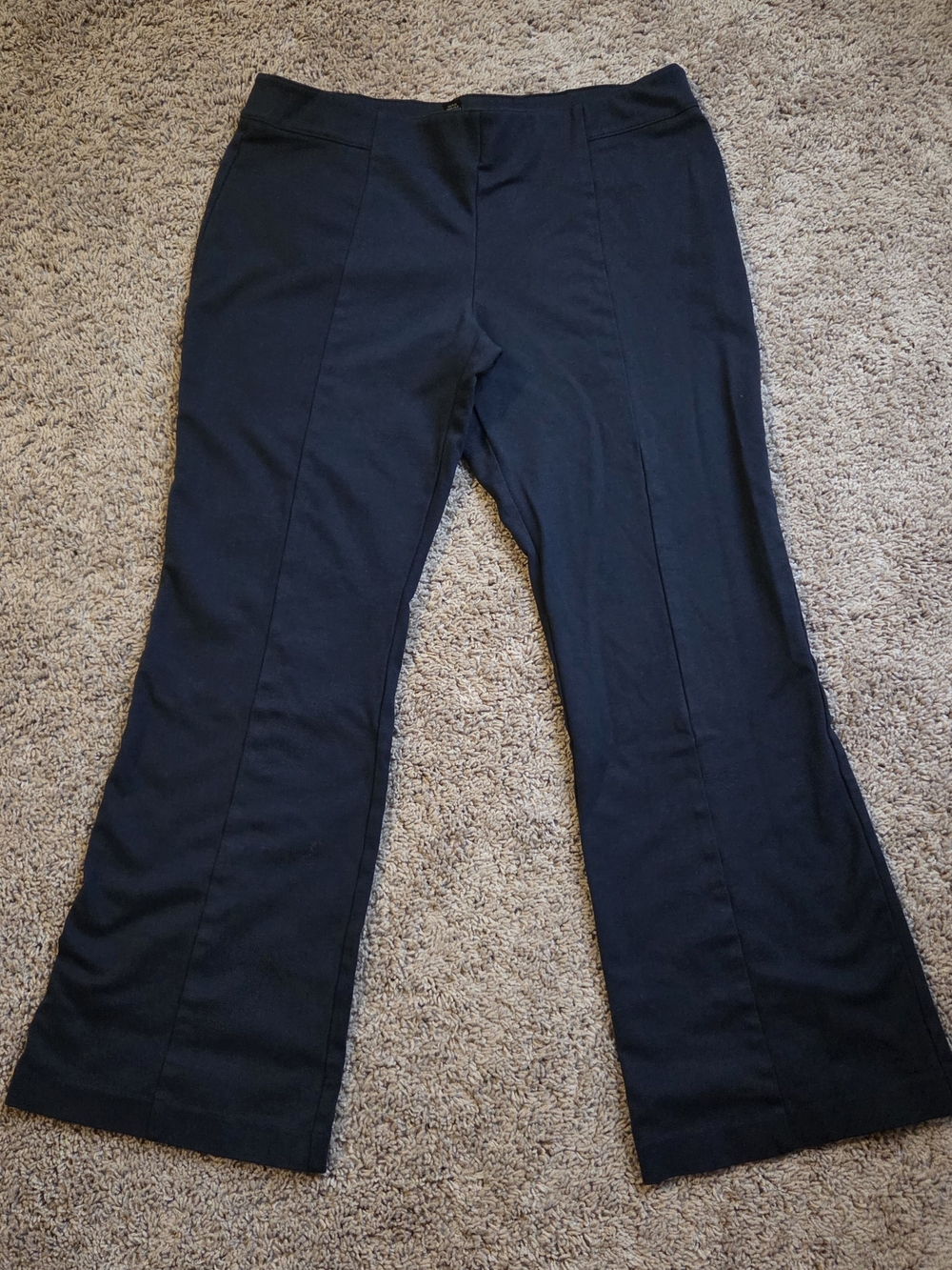 INC International Concepts Navy Stretch Pants Boot Cut Curvy Fit Size 16